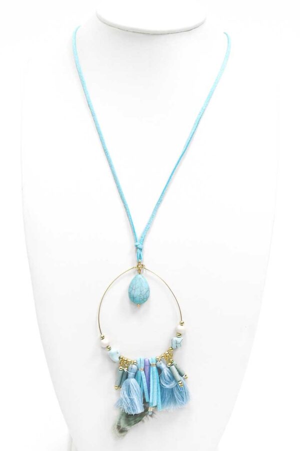 Collier long azur