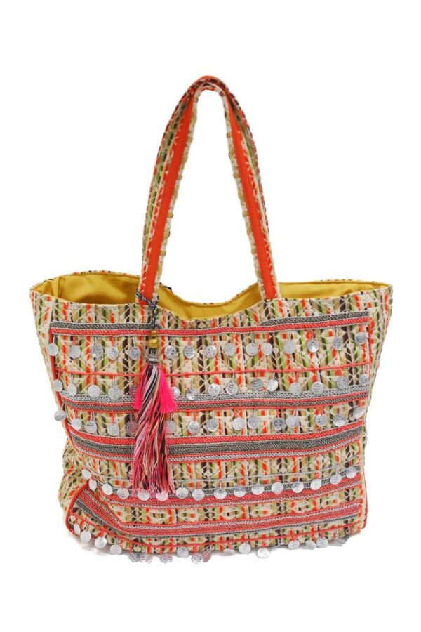 Sac cabas pièces de monnaie