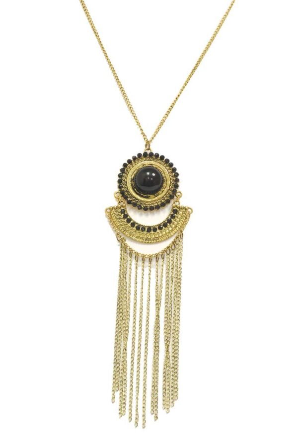 Collier à longues franges