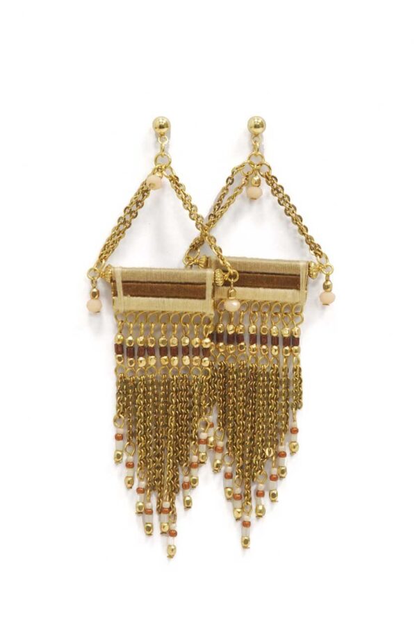 Boucles d'oreilles à longues franges