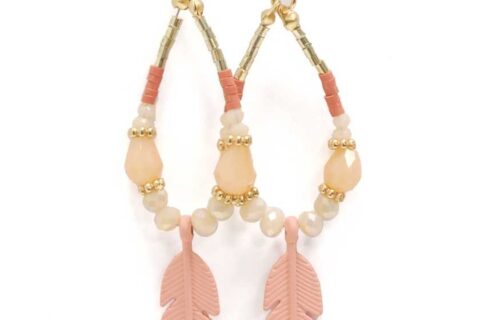 Boucles d'oreilles rosées