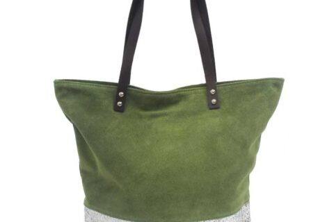 Sac daim et paillettes