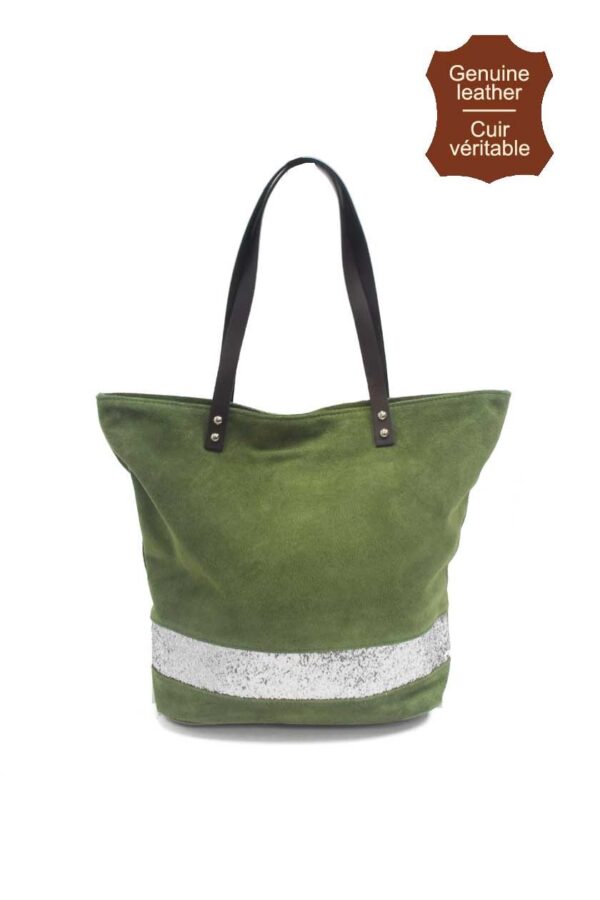 Sac daim et paillettes