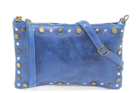 Sac pochette en cuir et clous
