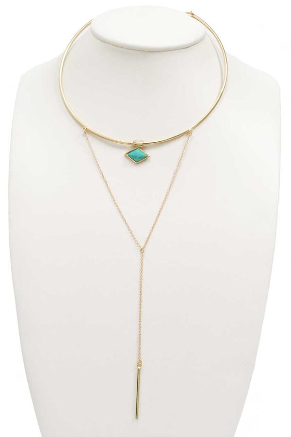 collier pierre bleue