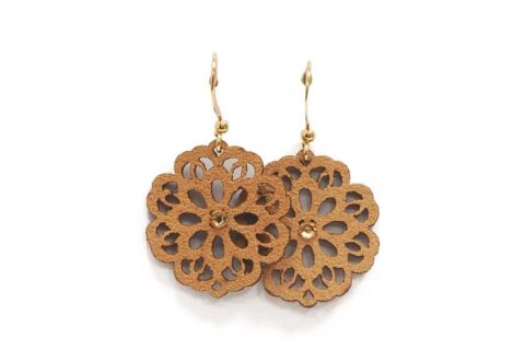 Boucles d'oreilles en daim