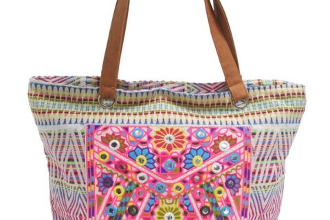 Sac cabas fluo rose