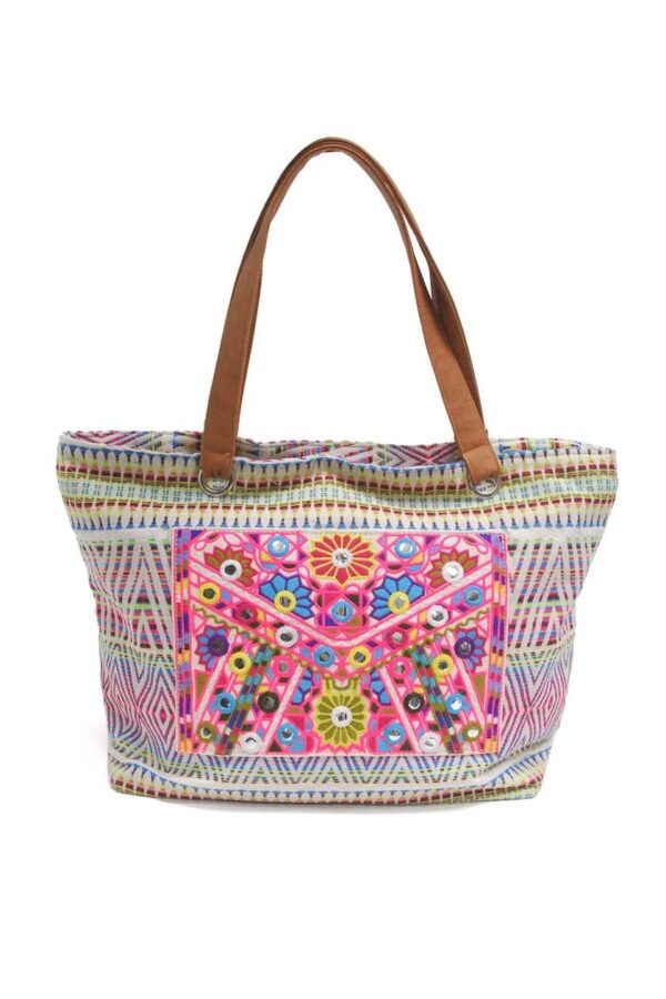 Sac cabas fluo rose