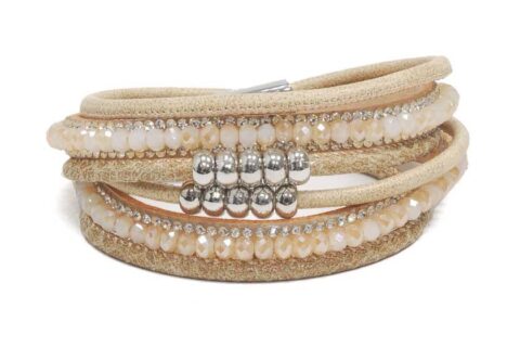 Bracelet multi beige