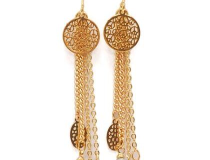 Boucles d'oreilles pendantes à perles ivoires
