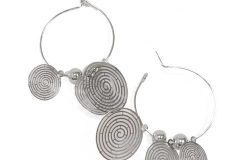 Boucles d'oreilles pendentif rond