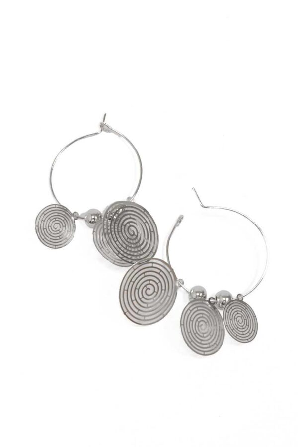 Boucles d'oreilles pendentif rond