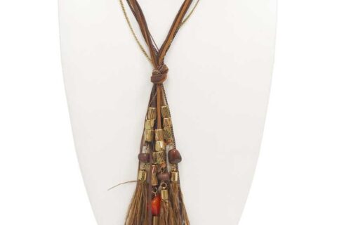 Collier à franges et perles