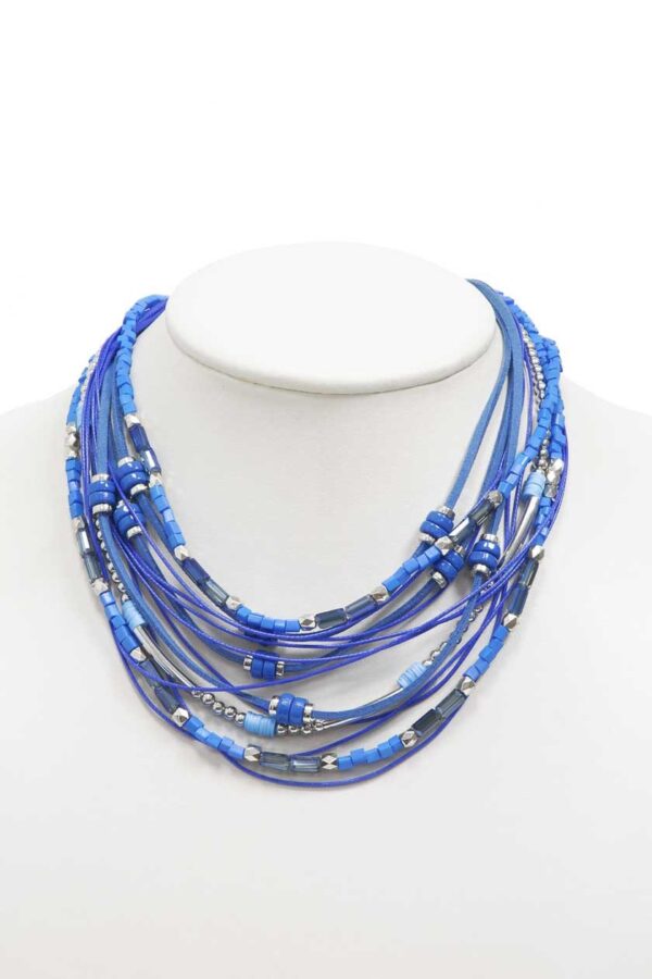 Collier bleu flash