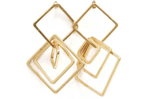 Boucles d'oreilles carré
