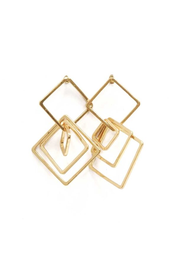 Boucles d'oreilles carré
