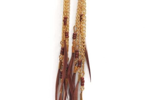 Boucles d'oreilles à franges - pendentif à plumes