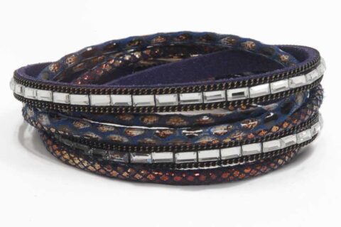 Bracelet serpenté à pierres