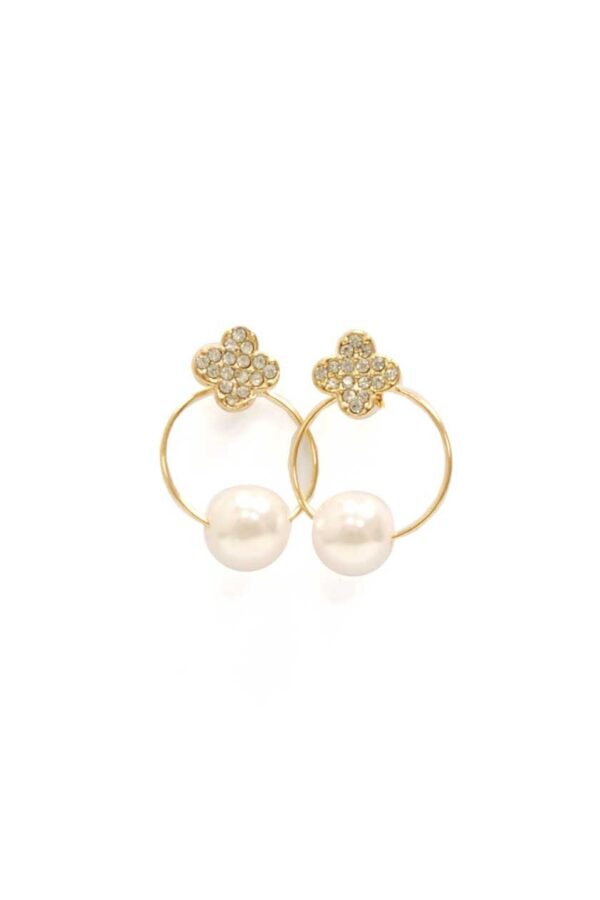 Boucles d'oreilles perles et strass