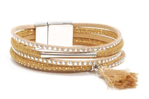 Bracelet à strass et clous