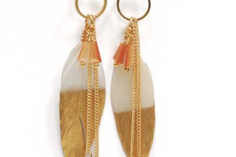 Boucles d'oreilles à plumes