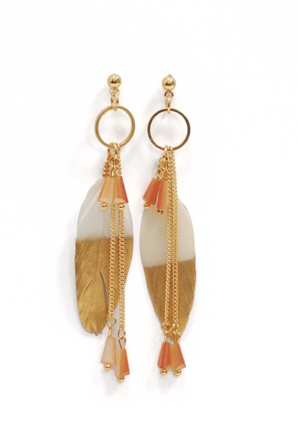 Boucles d'oreilles à plumes