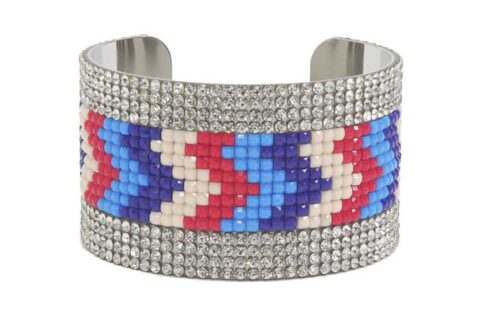 Bracelet ouvert bleu blanc rouge