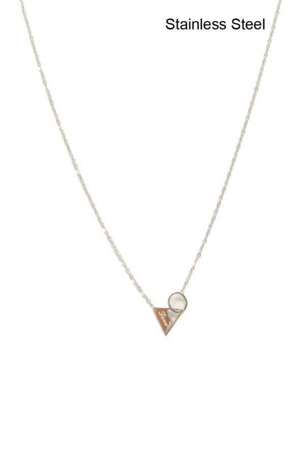 Collier pendentif triangulaire LOVE